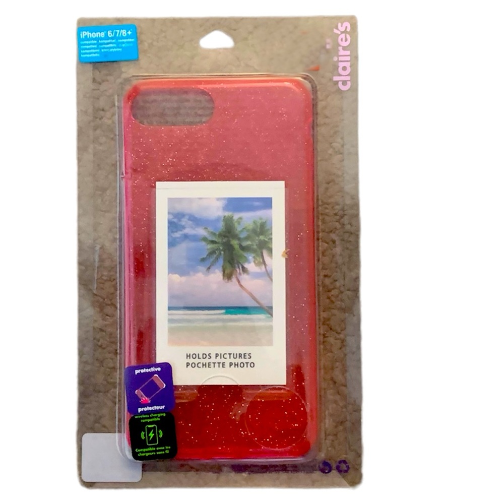 See through pink iPhone 6/7/8 plus case